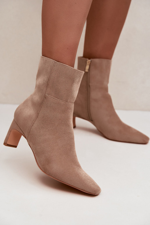 ankle boots da donna con tacco in sabbia Rileya