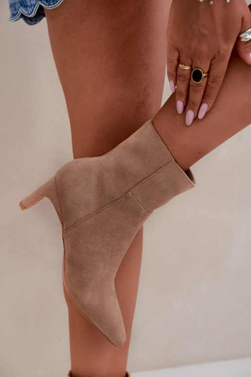 ankle boots da donna con tacco in sabbia Rileya