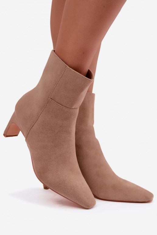 ankle boots da donna con tacco in sabbia Rileya