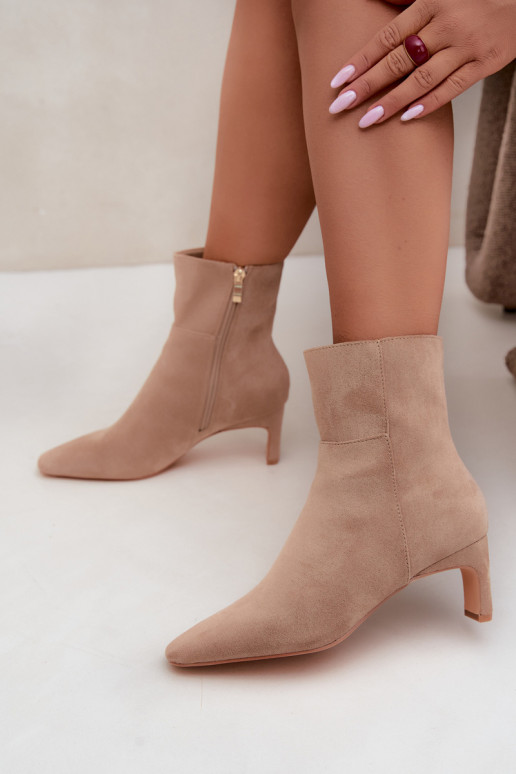 ankle boots da donna con tacco in sabbia Rileya