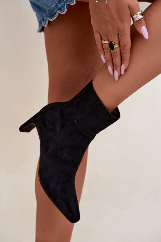 ankle boots da donna con tacco in nero Rileya