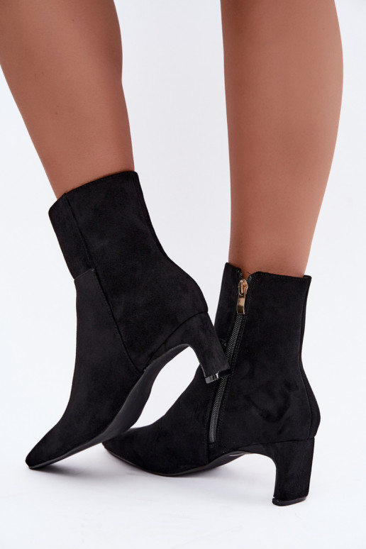 ankle boots da donna con tacco in nero Rileya