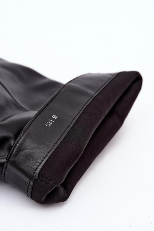 stivali alti slip-on con tacco in nero Calmy