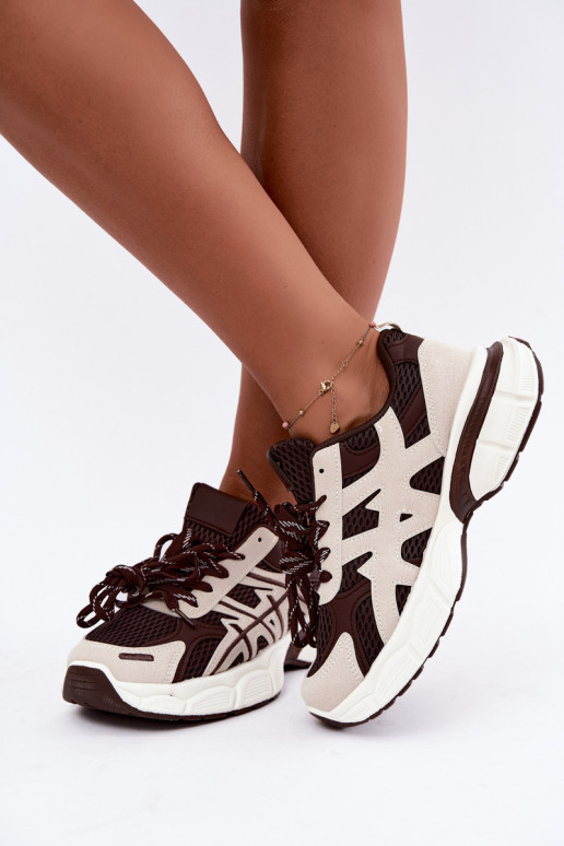 scarpe sportive da donna in marrone-beige Nerla