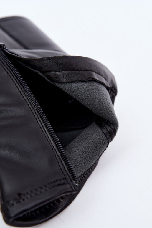 Stivaletti da donna in pelle sintetica con tacco color nero Karvella