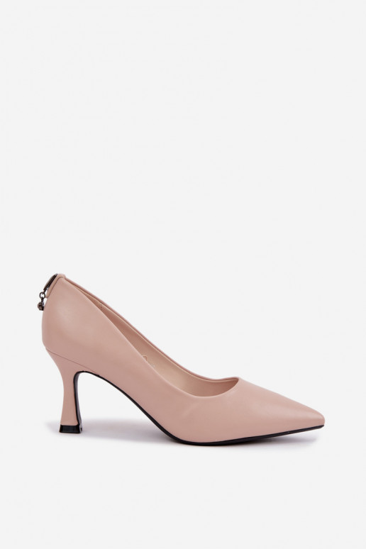 Scarpe con tacco color sabbia Vinceza 62330
