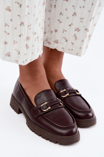 Mocassini da donna con dettagli eleganti in colore bordeaux Brika