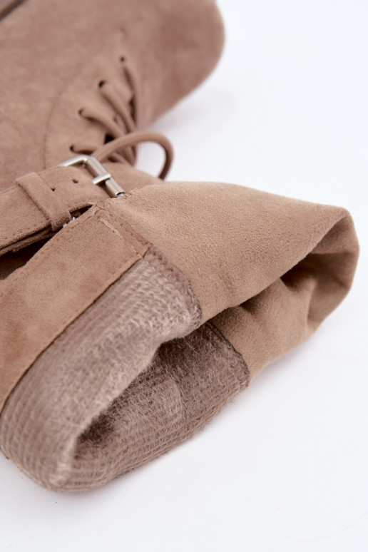 riscaldamento Stivaletti da lavoro con fibbie beige Patsy