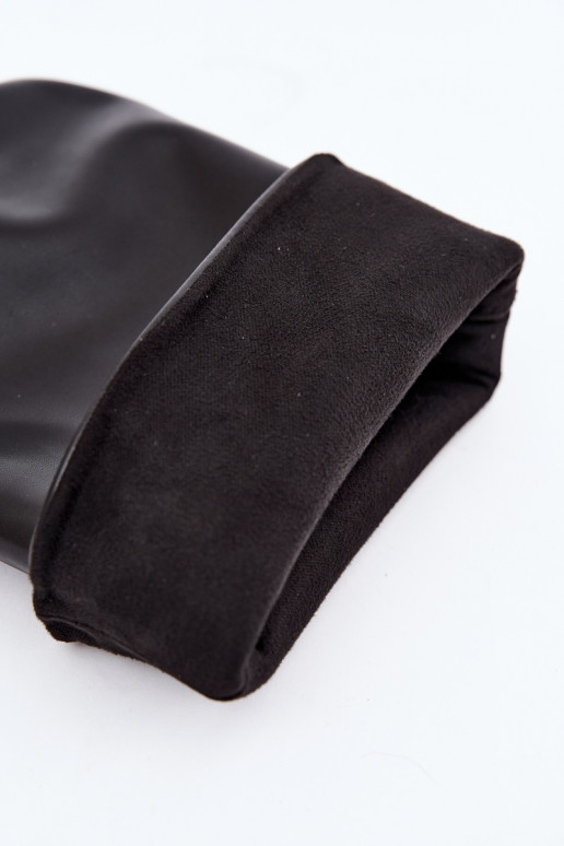 stivali alti slip-on con tacco in colore nero Falina