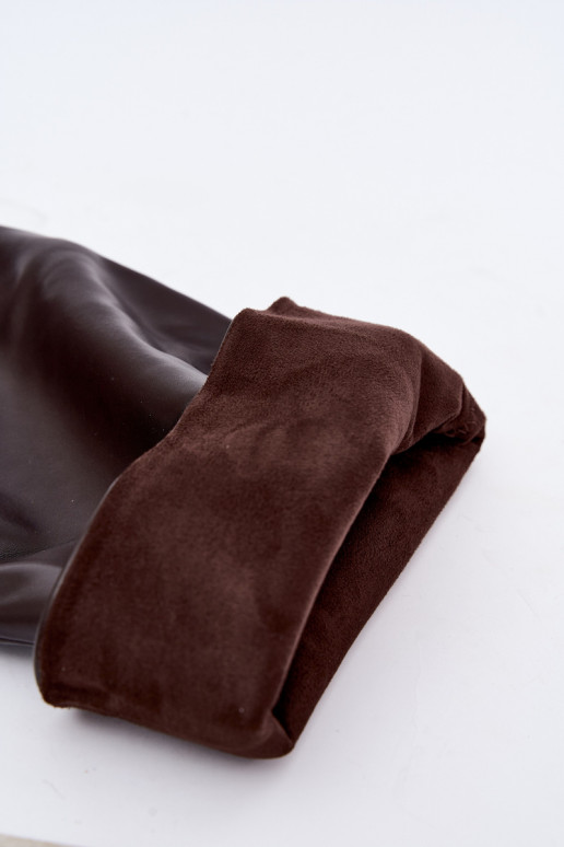 stivali alti da donna con tacco sottile in colore cioccolato Galena
