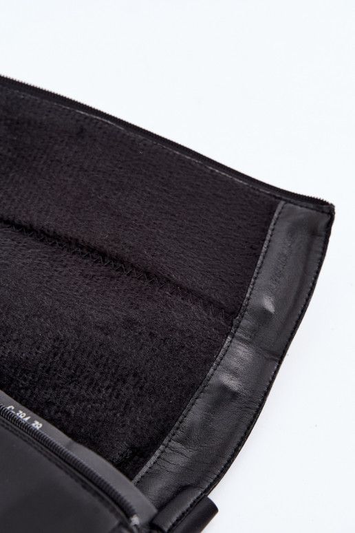 stivali alti da donna imbottiti con tacco in colore nero Feresa