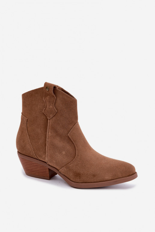 Stivaletti cowboy marroni con tacco Big Star