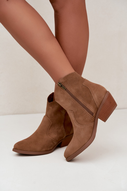 Stivaletti cowboy marroni con tacco Big Star