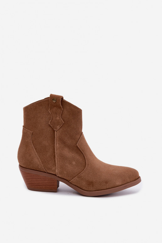 Stivaletti cowboy marroni con tacco Big Star