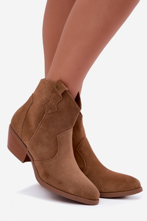 Stivaletti cowboy marroni con tacco Big Star