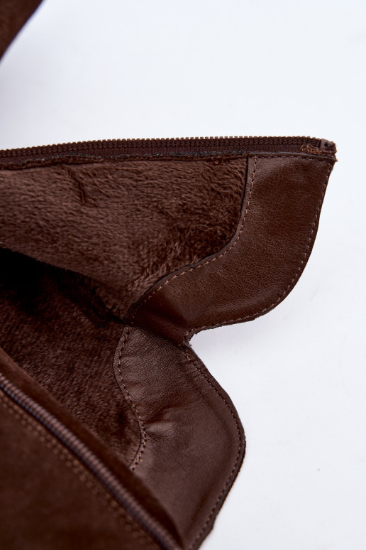 Stivaletti cowboy color marrone cioccolato con tacco Big Star