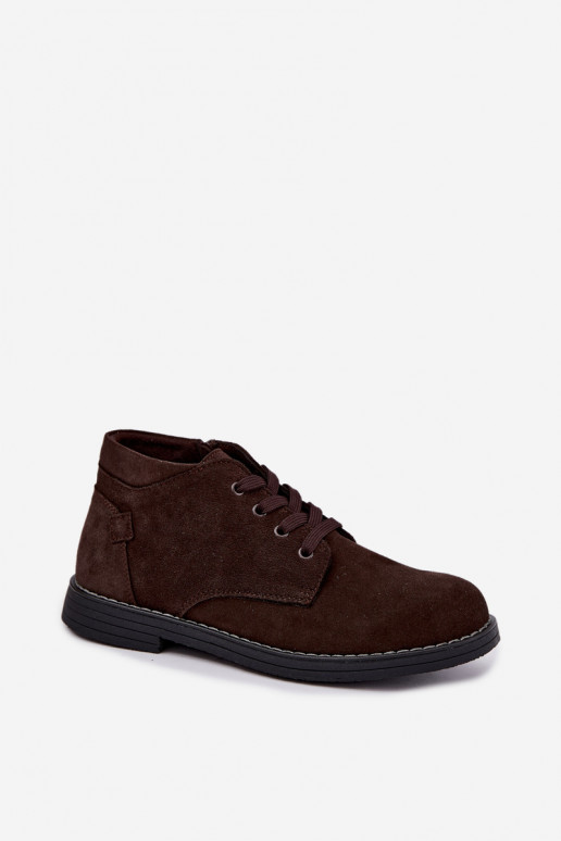Scarpe in suede color cioccolato Nirelia