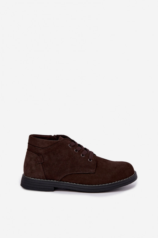 Scarpe in suede color cioccolato Nirelia