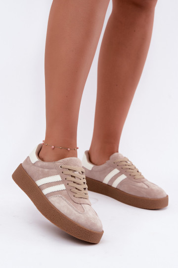 Sneakers in suede color sabbia Bellmont