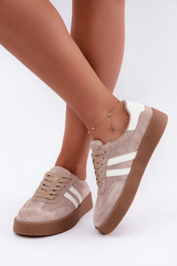 Sneakers in suede color sabbia Bellmont 2