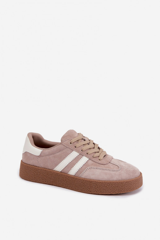Sneakers in suede color sabbia Bellmont
