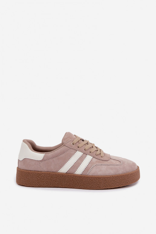 Sneakers in suede color sabbia Bellmont