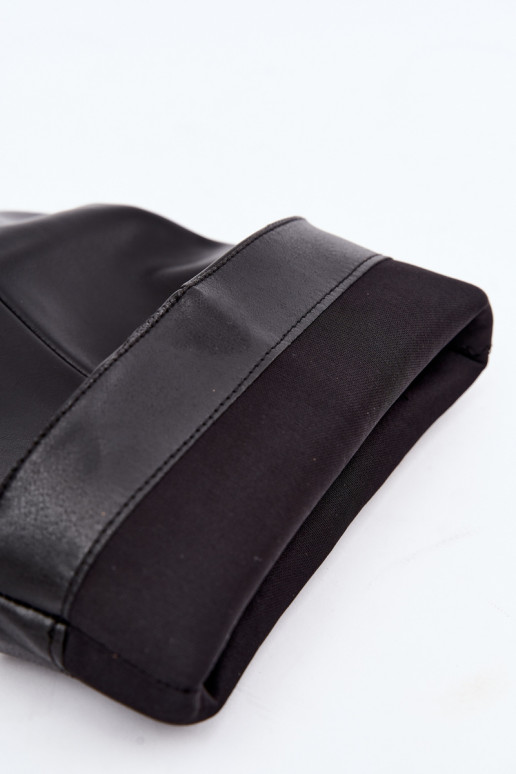 Stivaletti con tacco in suede sintetico nero Desya
