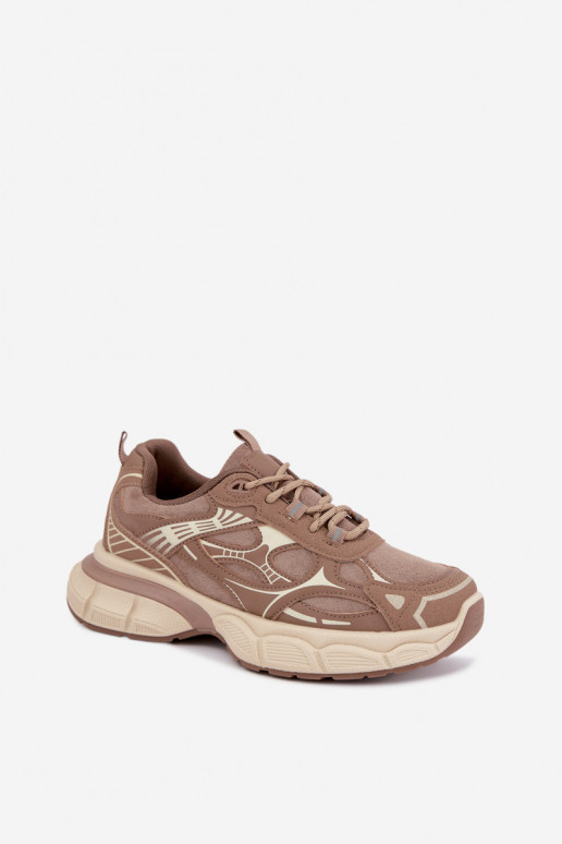 Scarpe sportive con piattaforma marrone INanda