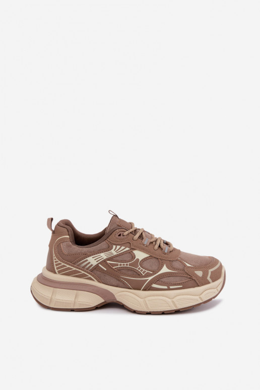 Scarpe sportive con piattaforma marrone INanda