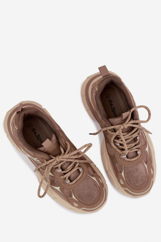 Scarpe sportive con piattaforma marrone INanda