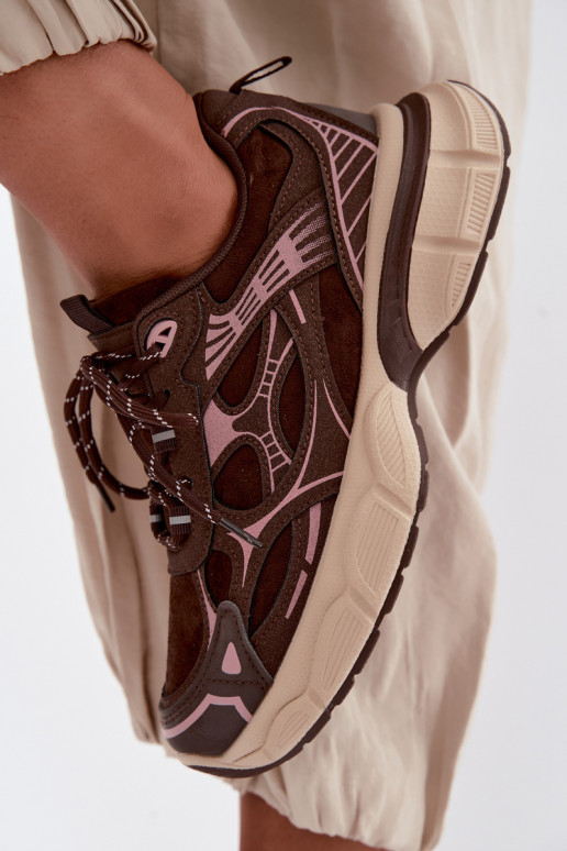 Scarpe sportive con piattaforma cioccolato INanda