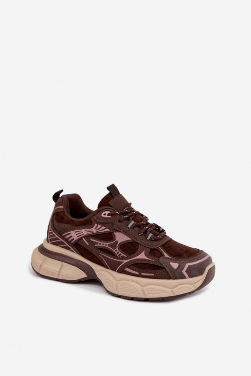 Scarpe sportive con piattaforma cioccolato INanda