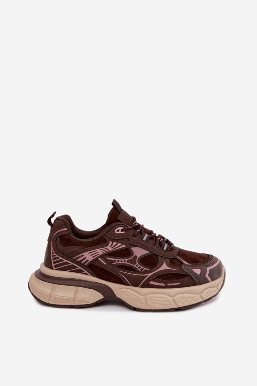 Scarpe sportive con piattaforma cioccolato INanda