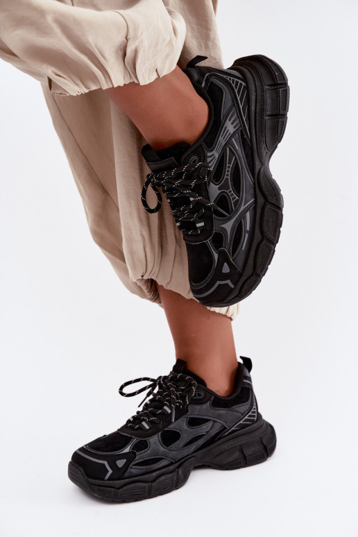 Scarpe sportive con piattaforma nera INanda