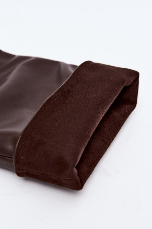 Stivaletti caldi da donna con tacchi sottili cioccolato Olivienne