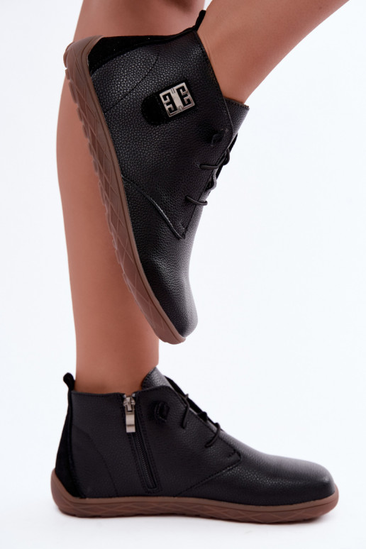 Scarpe in pelle da donna Barefoot, nere Sireya