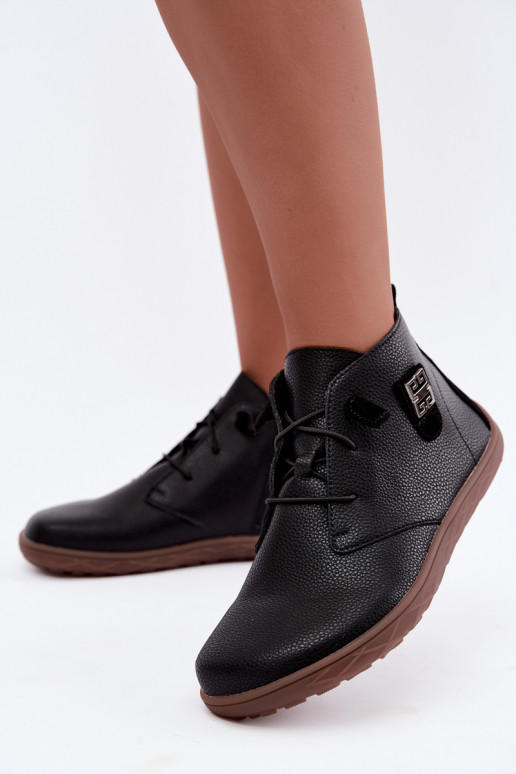 Scarpe in pelle da donna Barefoot, nere Sireya