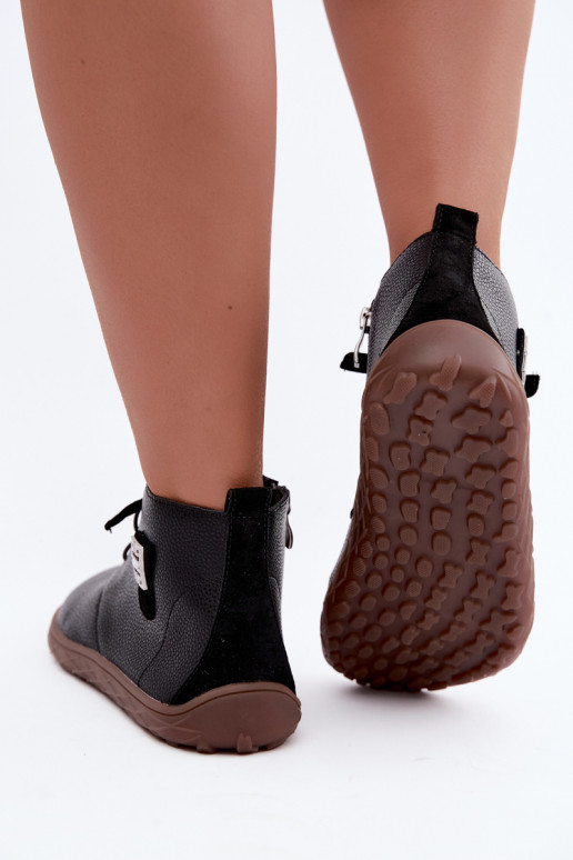 Scarpe in pelle da donna Barefoot, nere Sireya