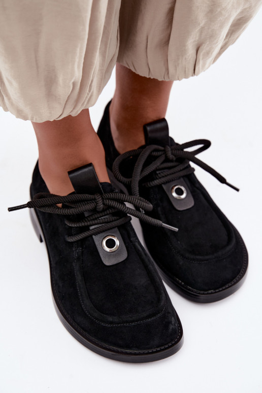 Scarpe da donna barefoot in suede sintetico D&A CR62-3460 colore nero