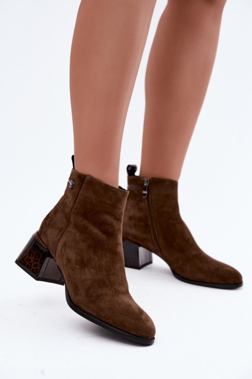 Stivaletti Lurelia in faux suede marrone