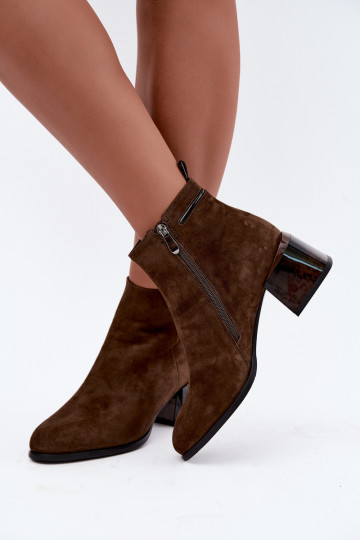 Stivaletti Lurelia in faux suede marrone 2