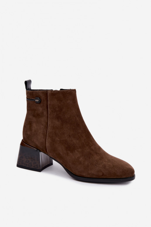 Stivaletti Lurelia in faux suede marrone