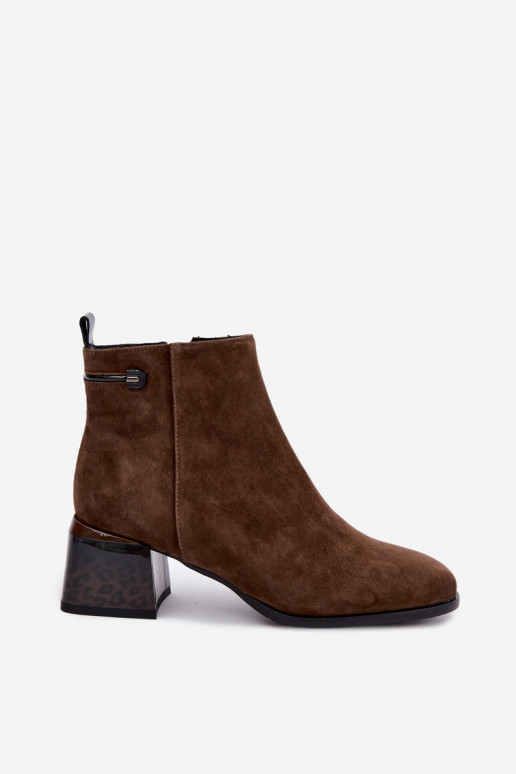 Stivaletti Lurelia in faux suede marrone