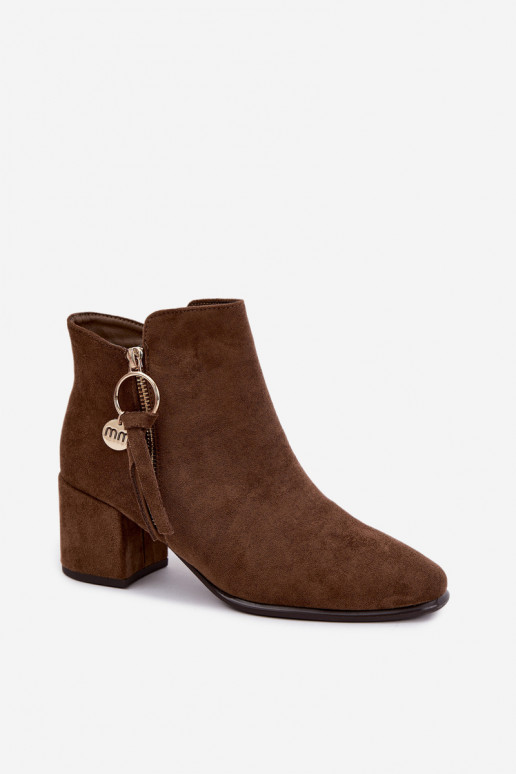 Stivaletti Imara color khaki con tacco