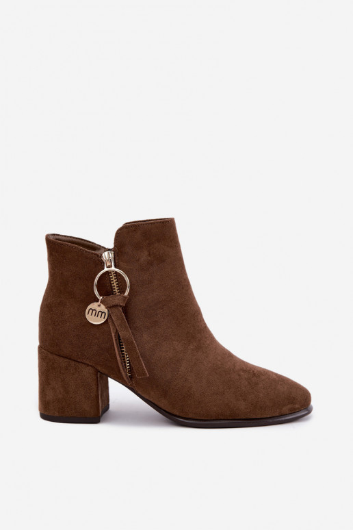 Stivaletti Imara color khaki con tacco