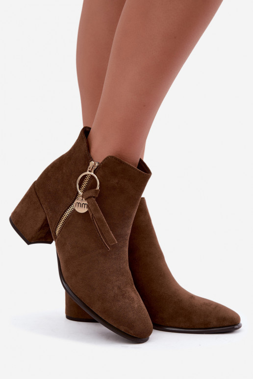 Stivaletti Imara color khaki con tacco