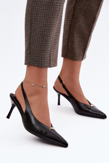 Scarpe col tacco alto nere Inessae con dettagli decorativi