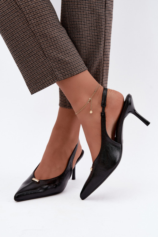 Scarpe col tacco alto nere Inessae con dettagli decorativi