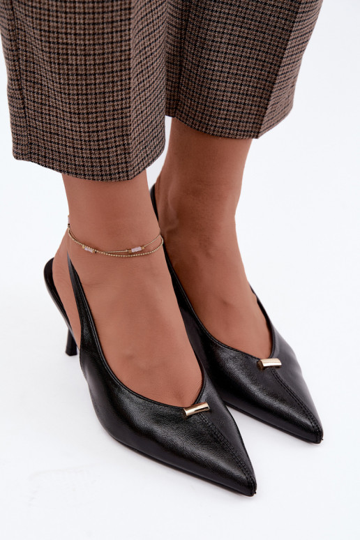Scarpe col tacco alto nere Inessae con dettagli decorativi