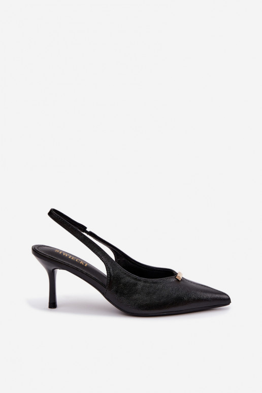 Scarpe col tacco alto nere Inessae con dettagli decorativi